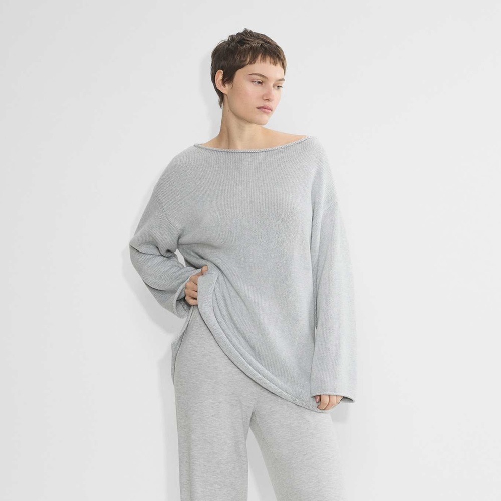 Aritzia The Group Rollneck Gray Sweater Women’s XS Cotton Cashmere Boat Neck